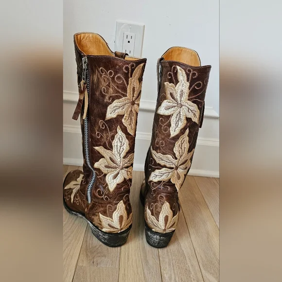 **Rare** Old Gringo Embroidered Brown Razz Boots Size 9m - Picture 4 of 16